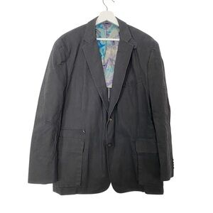 Kroon Gray 2 Button Sport Coat Blazer Jacket Mens Size 45R